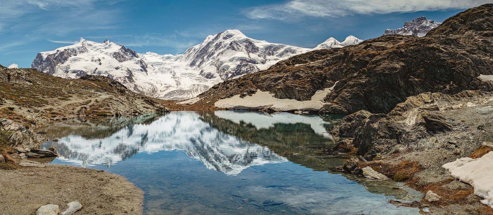 Zermatt reflecting on a tranquil lake